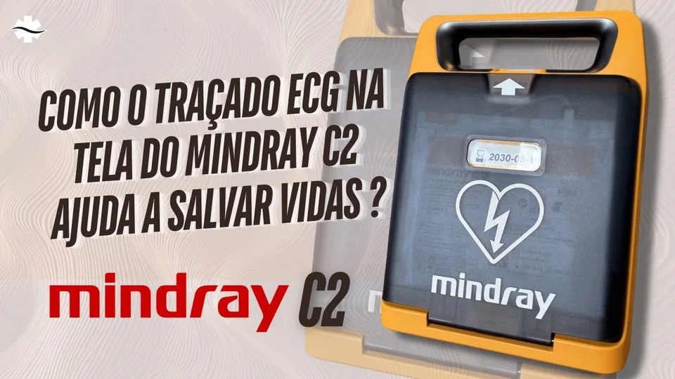 Capa do vídeo BeneHeart C2: tela de 7″, instruções e ECG